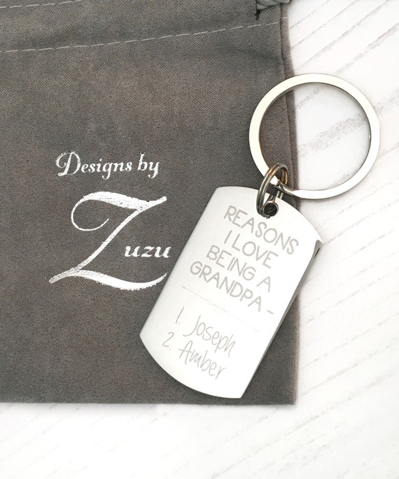 Idea per la festa del nonno, portachiavi con nome per il nonno, regalo di compleanno del nonno - Italia Idea per la festa del nonno, portachiavi con nome per il nonno, regalo di compleanno del nonno - Italia