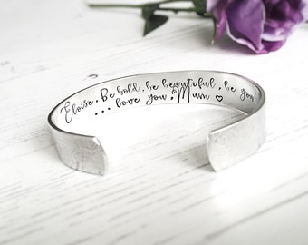 Regalo per figlia / regalo per ragazze / Regali per lei / regali dalla mamma / Citazioni per le figlie / Gioielli personalizzati per madre e figlia