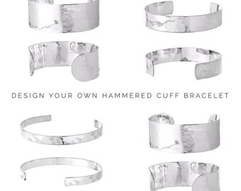 Personalised Cuff Bracelet | Womens Gift | Secret Message | Custom Hammered Bracelet