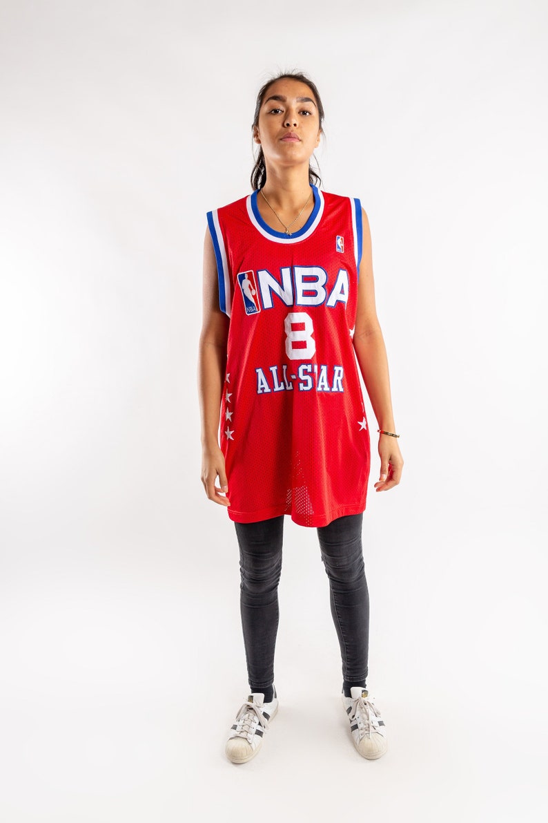 red and blue basketball jersey