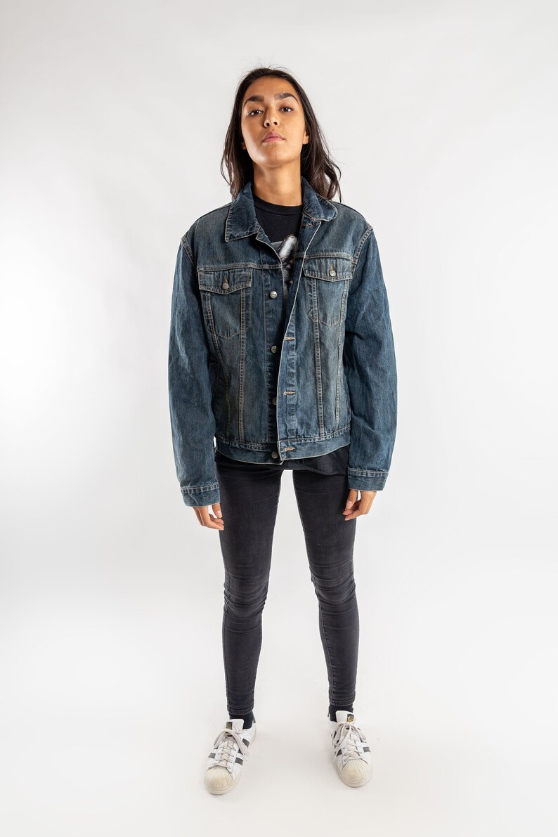 dark jean jacket women