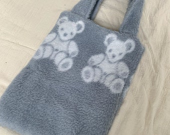 Bären Gedruckt Baby Decke Tasche Upcycled Lebensmittelgeschäft Shopper Tragetasche | Umweltfreundlich und stilvoll
