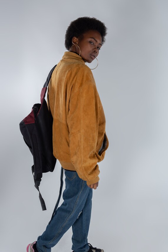 Blouson camel daim / Vintage surdimensionné veste blouson 80 en daim / 80 blouson s veste en cuir pour femmes / suede hommes zip veste de Bombardier / taille XL 166bee Blouson camel daim / Vintage surdimensionné veste blouson 80 en daim / 80 blouson s veste en cuir pour femmes / suede hommes zip veste de Bombardier / taille XL 166bee