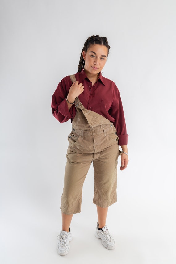 90 s kaki courte salopette Vintage terre beige salopette surdimensionnée / / surdimensionnée jambe droite femmes short salopette / Brown dames salopette / taille S adb52d 90 s kaki courte salopette Vintage terre beige salopette surdimensionnée / / surdimensionnée jambe droite femmes short salopette / Brown dames salopette / taille S adb52d
