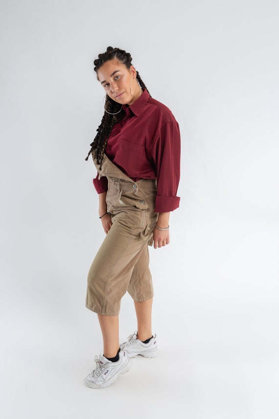 90 s kaki courte salopette Vintage terre beige salopette surdimensionnée / / surdimensionnée jambe droite femmes short salopette / Brown dames salopette / taille S adb52d 90 s kaki courte salopette Vintage terre beige salopette surdimensionnée / / surdimensionnée jambe droite femmes short salopette / Brown dames salopette / taille S adb52d