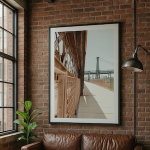 Unframed Williamsburg Bridge Brooklyn NYC Wall Art - Industrial Architecture Photography, Urban Texture Decor