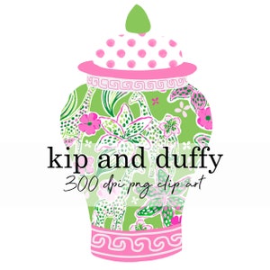 Preppy Ginger Jar Clip Art, Ginger Jar Element, Ginger Jar PNG, Digital Scrapbooking