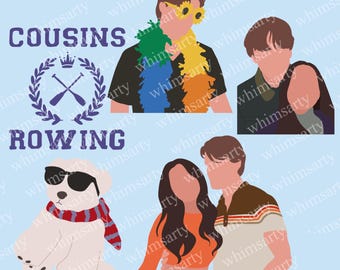 TV Show Characters, Digital Illustration, Clip Art, PNG, Digital Art, Conrad and Belly