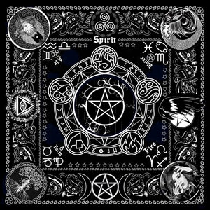Witchcraft Bandana, Wicca Pagan Fashion accessories, Goth scarf Gift for Witches