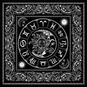 Astrology Bandana-Scarf - Zodiac Planetary Sun Sign Witch Magick Planets