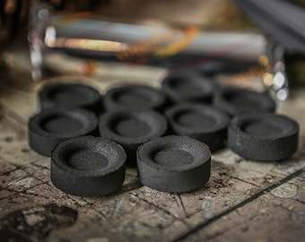 Charcoal Disks Pucks Tablets Roll of 10 (33mm) OR 40mm for burning Resin & Incense Quick lighting Smudge Hookah