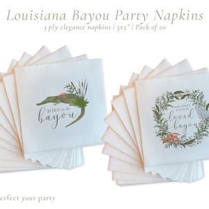 Louisiana Bayou Party Napkins Party Napkins Bayou Napkins Pack of 20  Napkins 