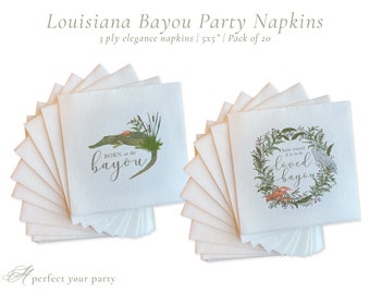 Louisiana Bayou Party Napkins | Party Napkins | Bayou Napkins | Pack of 20 Napkins