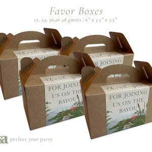 Louisiana Bayou Party - Favor Boxes - Gift Boxes - Guest Favor Boxes - Guest Treat Boxes - Treat Boxes