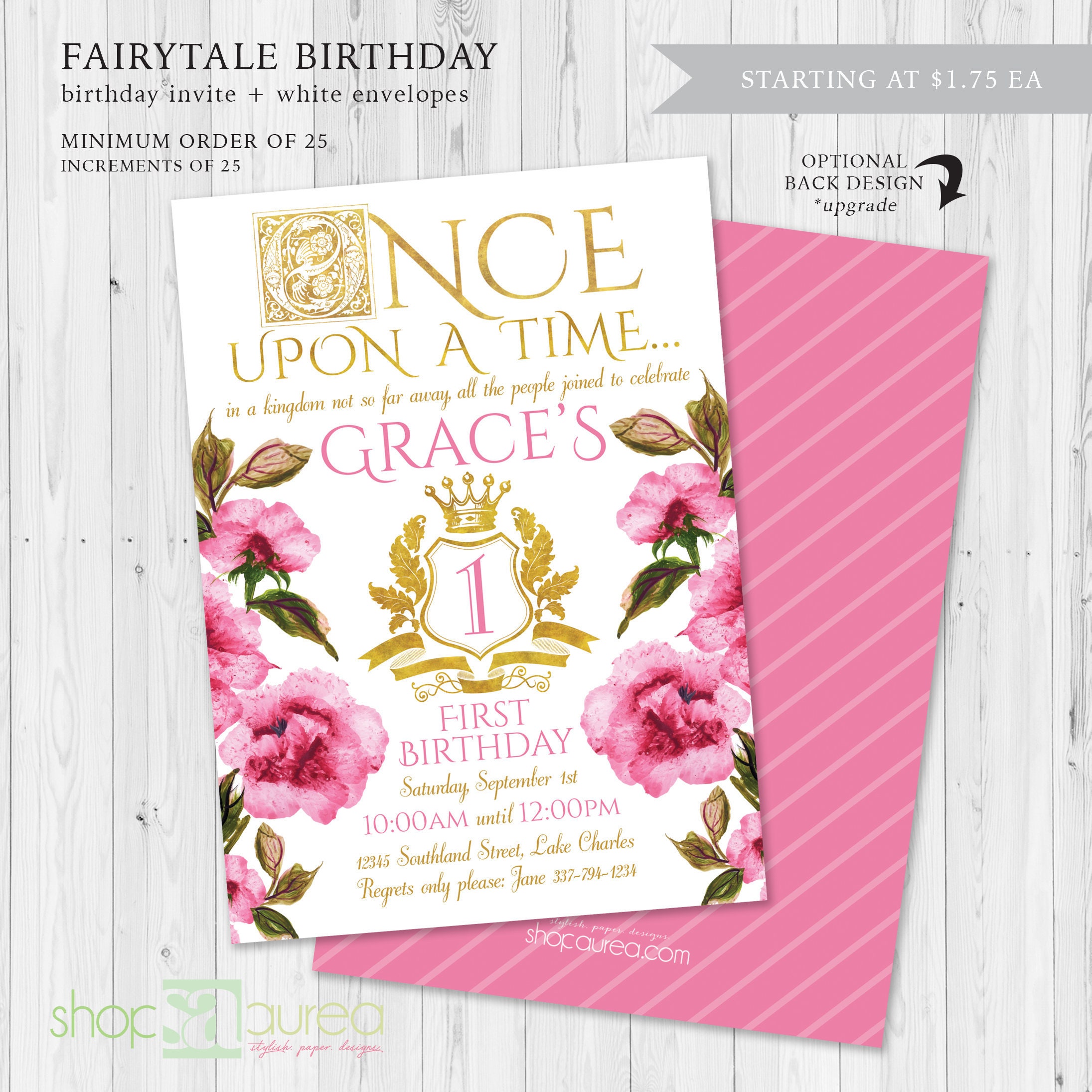 Fairytale Birthday Invitation First Birthday Birthday Etsy