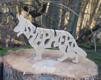 German shepherd, shepherd, German shepherd gift, shepherd memorial, shepherd ornament, dog breed gift, gift for dog lover, wooden shepherd