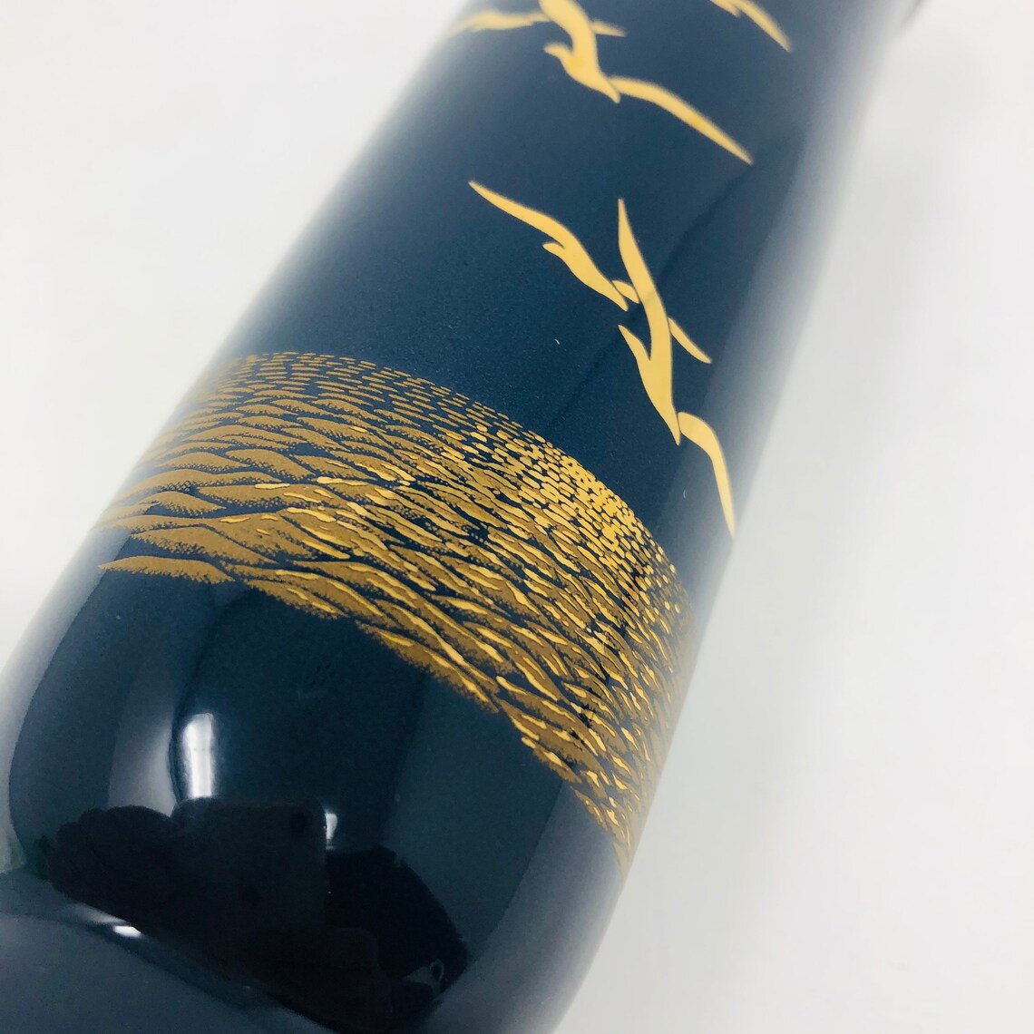Vintage Seagull Bud Vase Navy Blue And Gold Otagiri Japan Etsy
