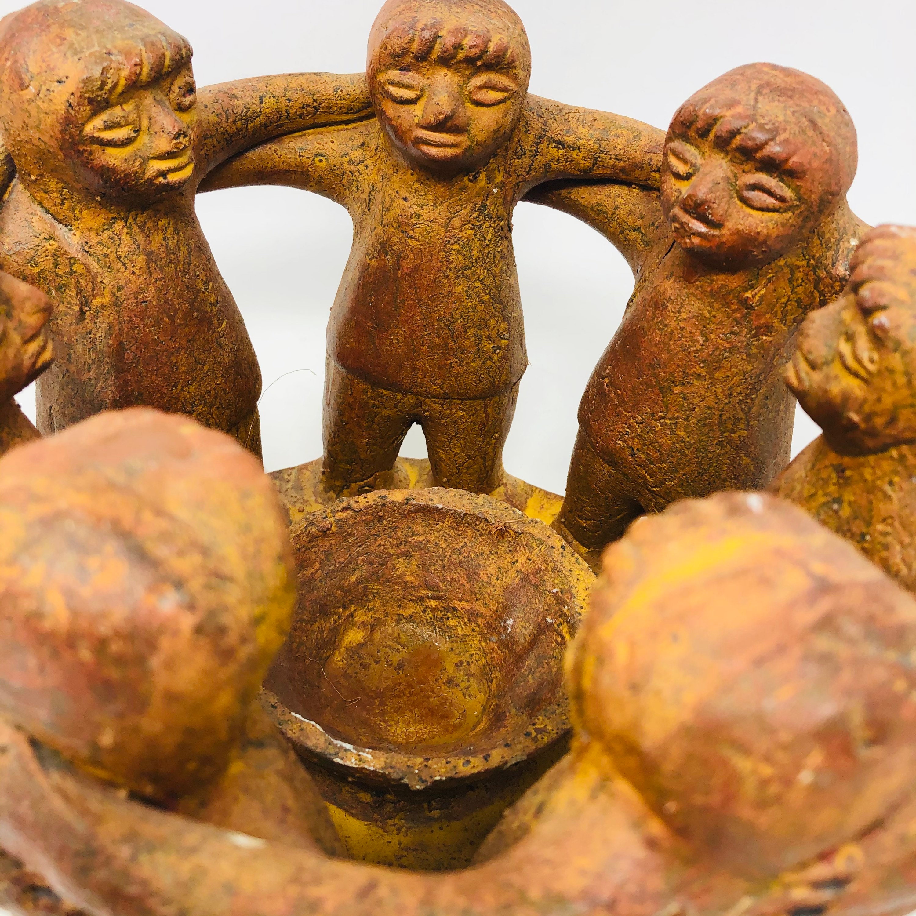 Vintage Circle Of Friends Candle Holder 7 person Primitive Etsy