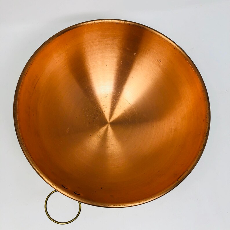 Vintage Copper Mixing Bowl Made in Portugal Etsy