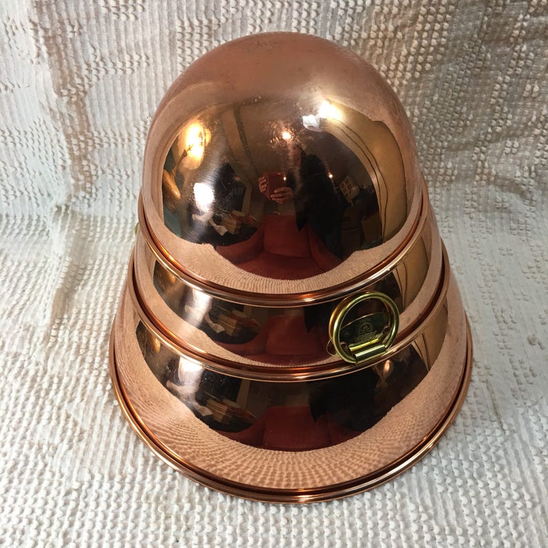 Vintage Copper Bowls Copper Mixing Bowls Hanging Copper Bowls Vintage Copper Mixing Bowls
