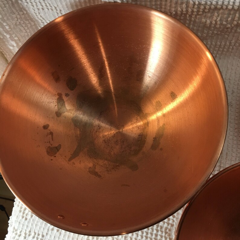 Vintage Copper Bowls Copper Mixing Bowls Hanging Copper Bowls Vintage Copper Mixing Bowls