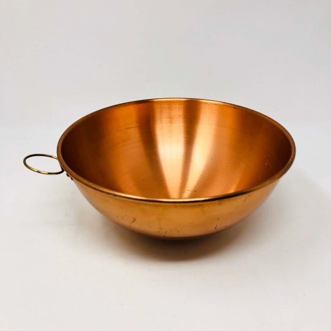 Vintage Copper Mixing Bowl Made in Portugal Etsy