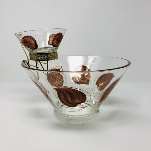 Vintage Chip and Dip Bowl Mid Century Etsy
