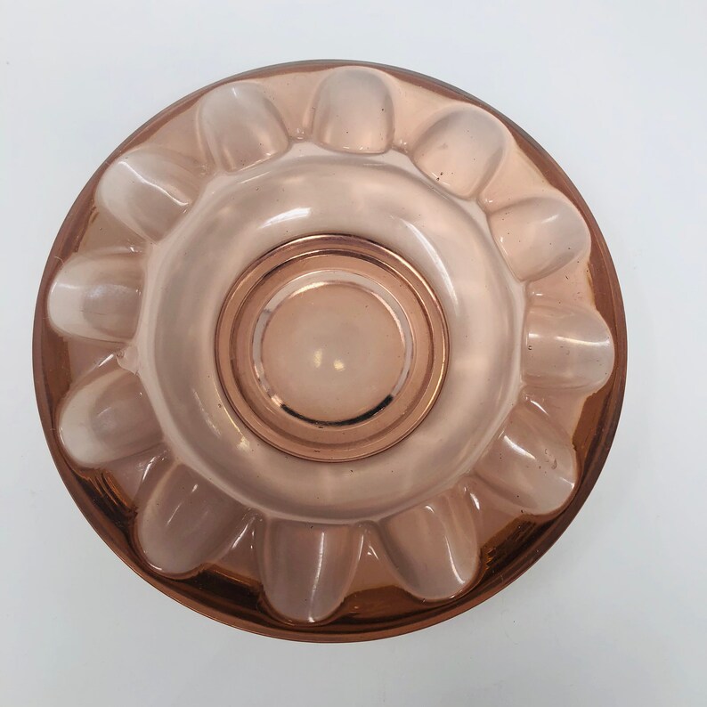 Vintage Pink Glass Ashtray Etsy