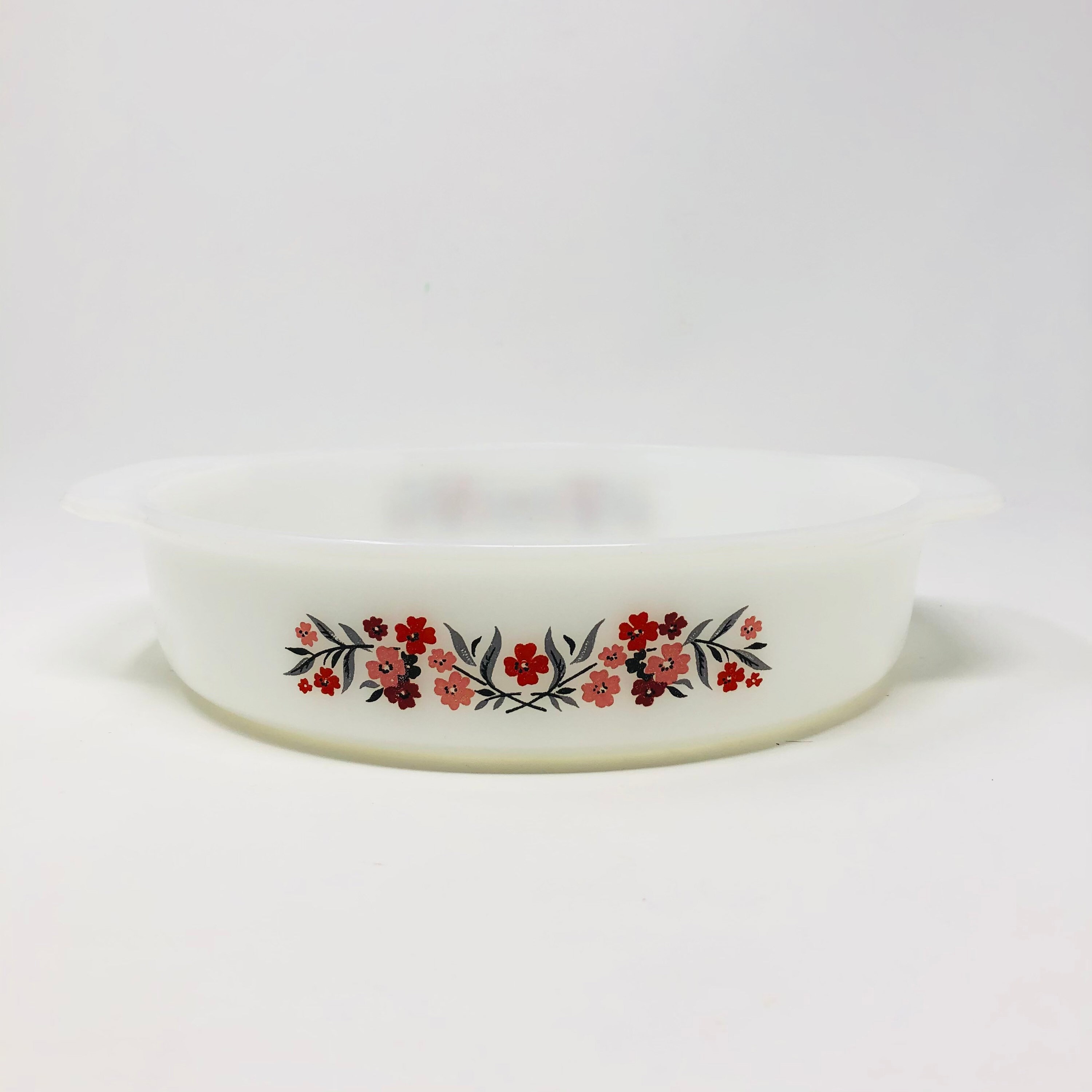 Vintage Cake Pan Circa 1960\u2019s Fire King Primrose Cake Pan Milk Glass Cake Dish Vintage Cake Pan Circa 1960\u2019s Fire King Primrose Cake Pan Milk Glass Cake Dish