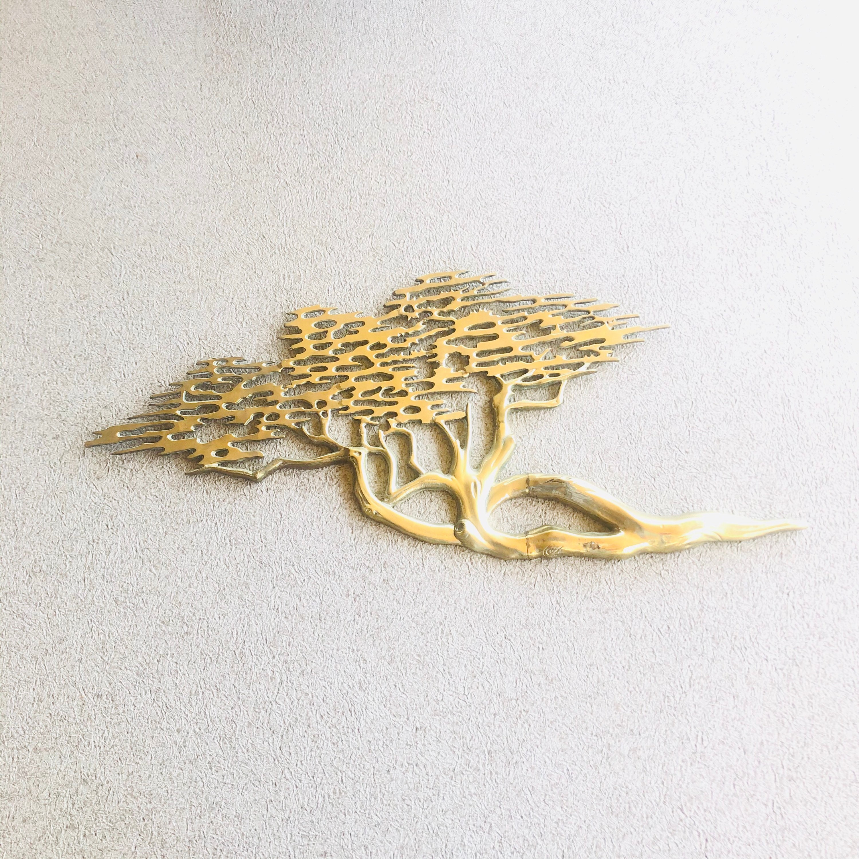 Vintage Brass Tree Wall Hanging Bonsai Tree Mid Century Etsy Canada