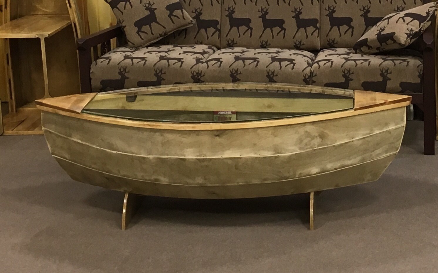 Canoe coffee table for sale deals