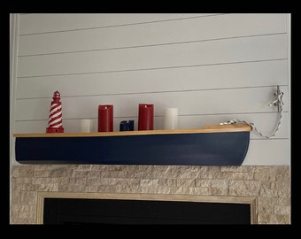 Half Canoe or Rowboat for Mantle