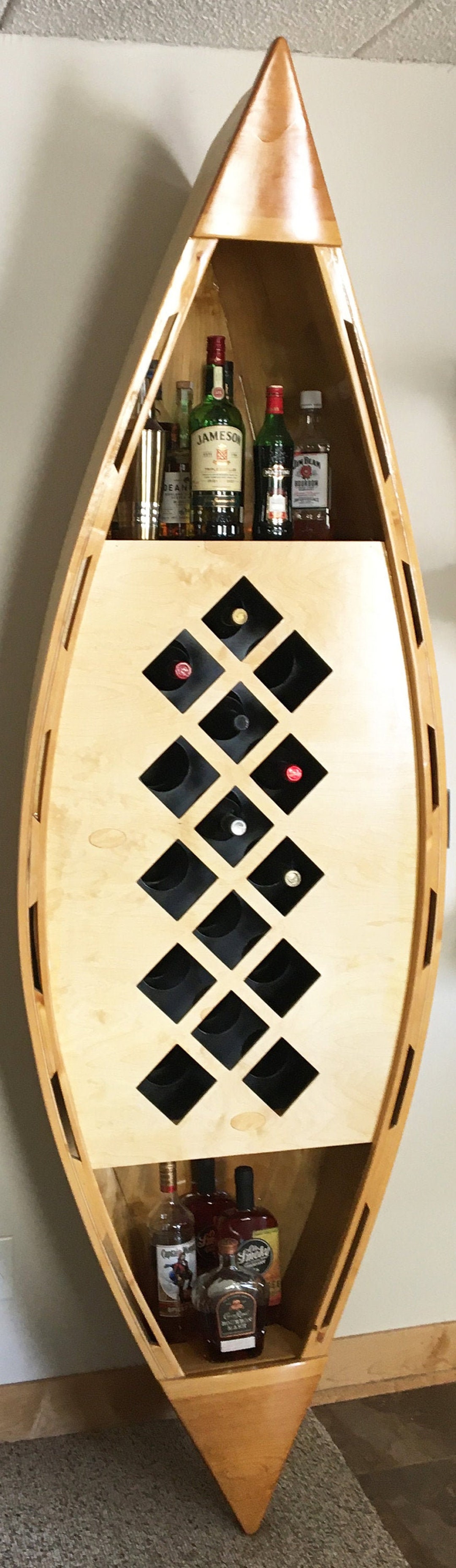Canoe Wine Bottle Rack Etsy