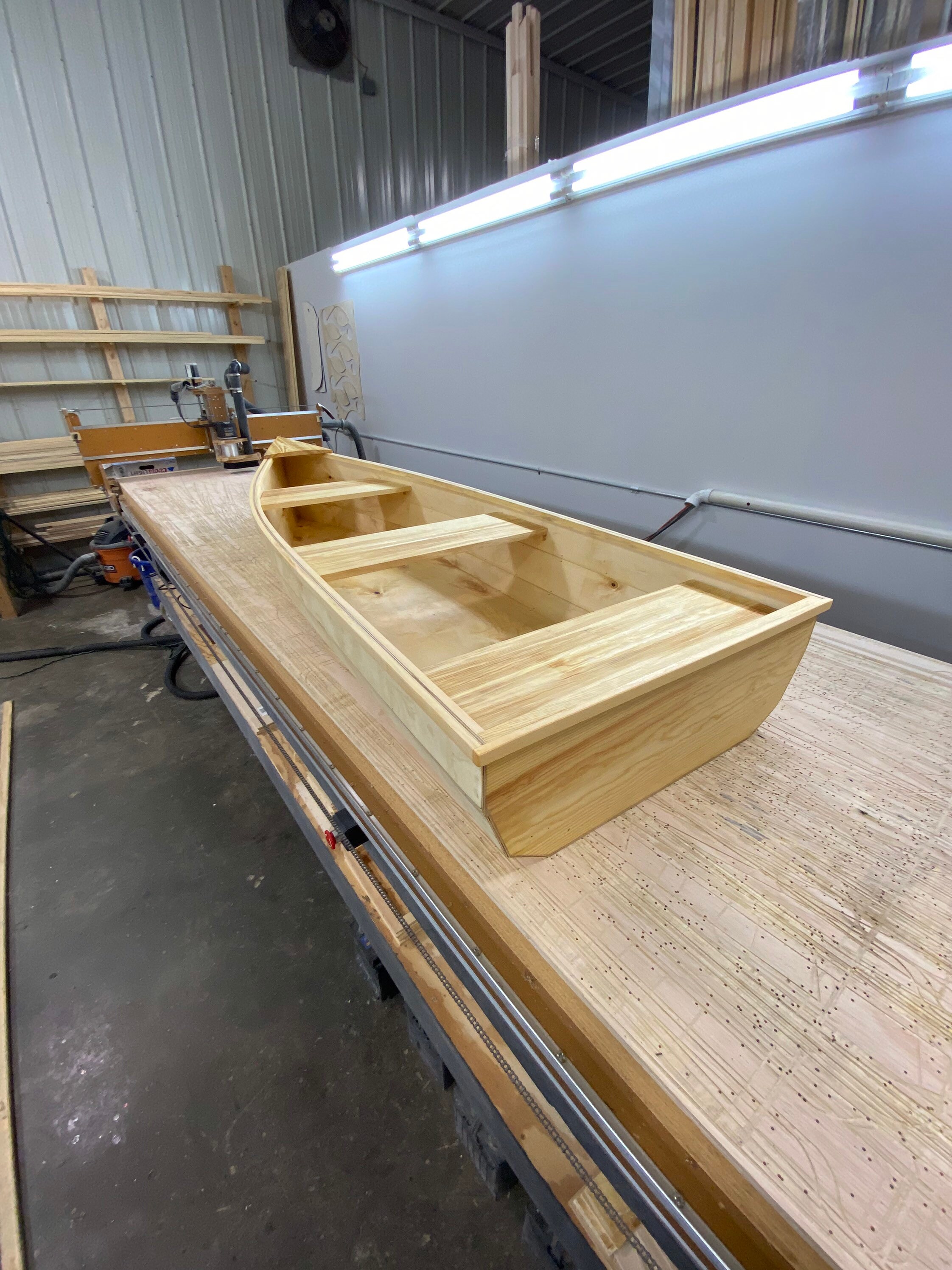homemade wood flat bottom boat