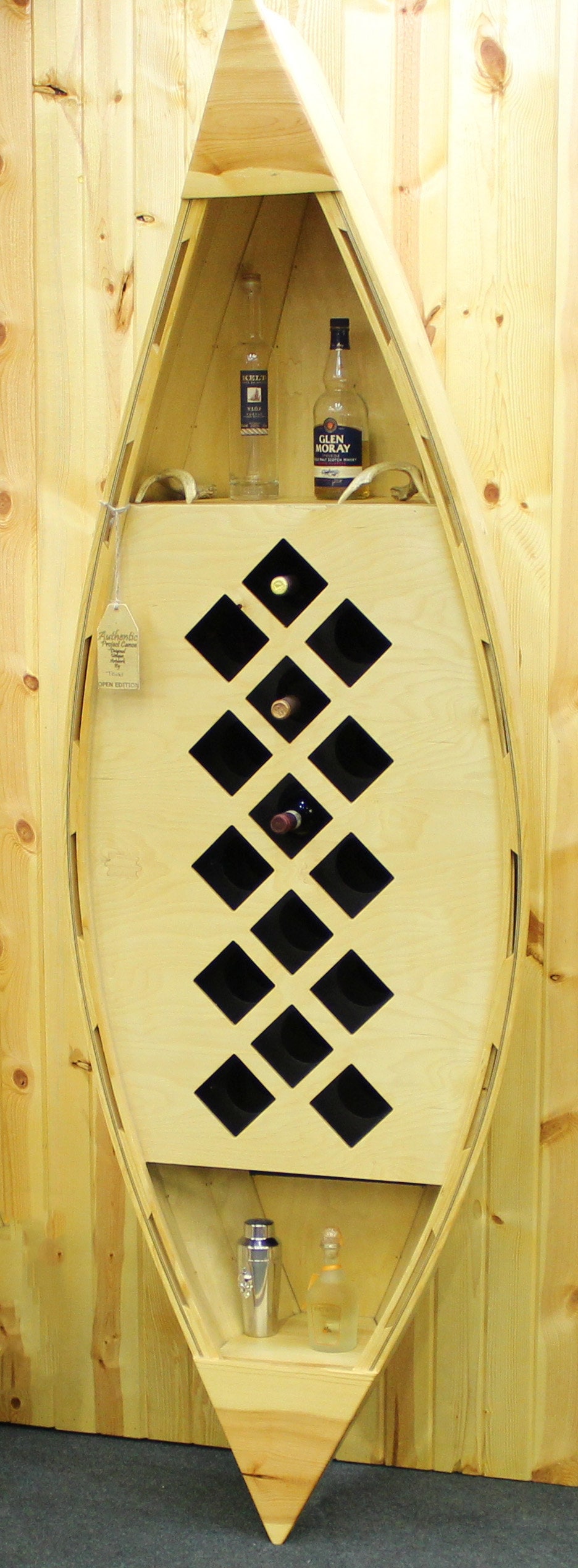 Canoe Wine Bottle Rack Etsy
