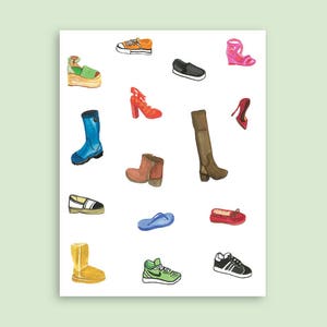 Carte de voeux chaussures A2