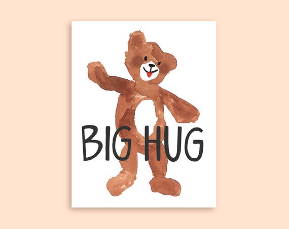 Bear Hug A2 Greeting Card - Etsy Bear Hug A2 Greeting Card - Etsy
