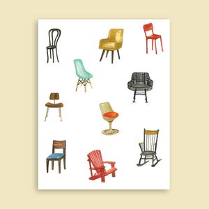 Carte de voeux chaises A2