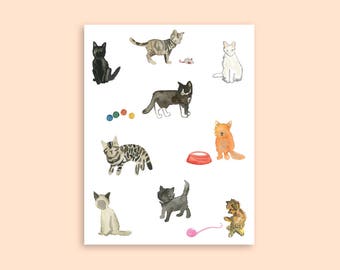 Cat Pattern A2 Greeting Card
