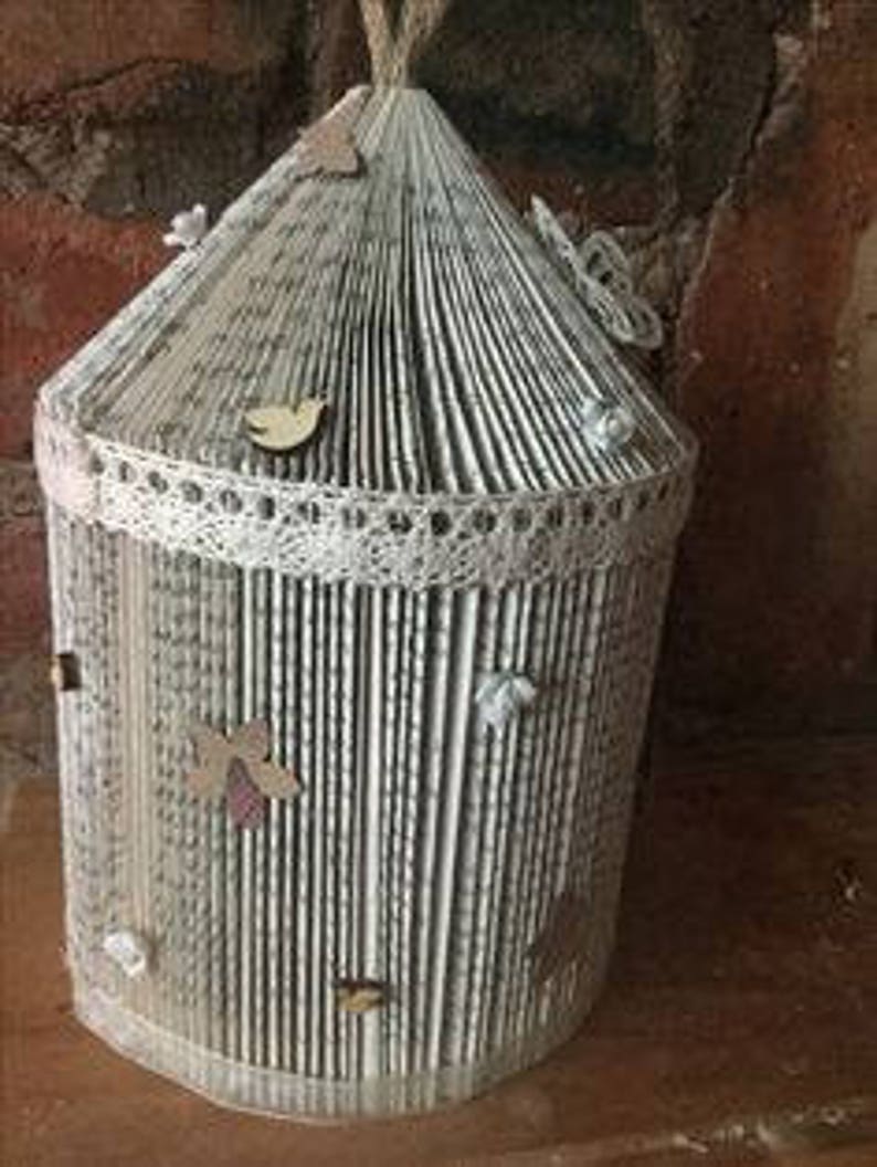 Handmade Birdcage Folded Book Art, Unique Gift, Centrepiece Etsy UK