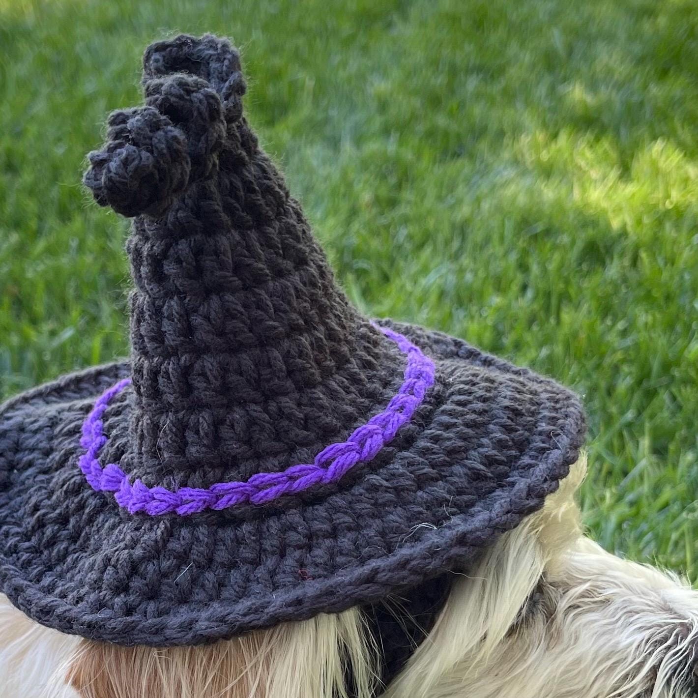 wicked Elphaba Black Crocheted Witch Hat Elphaba Wicked Crochet Hat Pattern - Etsy main image 3