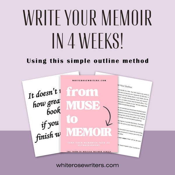 Write your Story, Memoir Writing, Write a Book, Memoir Template, Memoir Planner, Author Digital Planner, Novel Planner, Biography Template