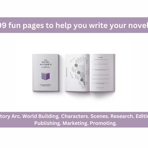 Novel Authors Workbook, Digital Printable Planner for Writers, Worldbuilding Worksheets, Stories, Characters, NaNoWriMo, Writers Workbook image 3