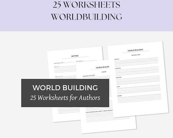 Worldbuilding Worksheets: Maps, History, Society, Printable PDF Guide for Writers