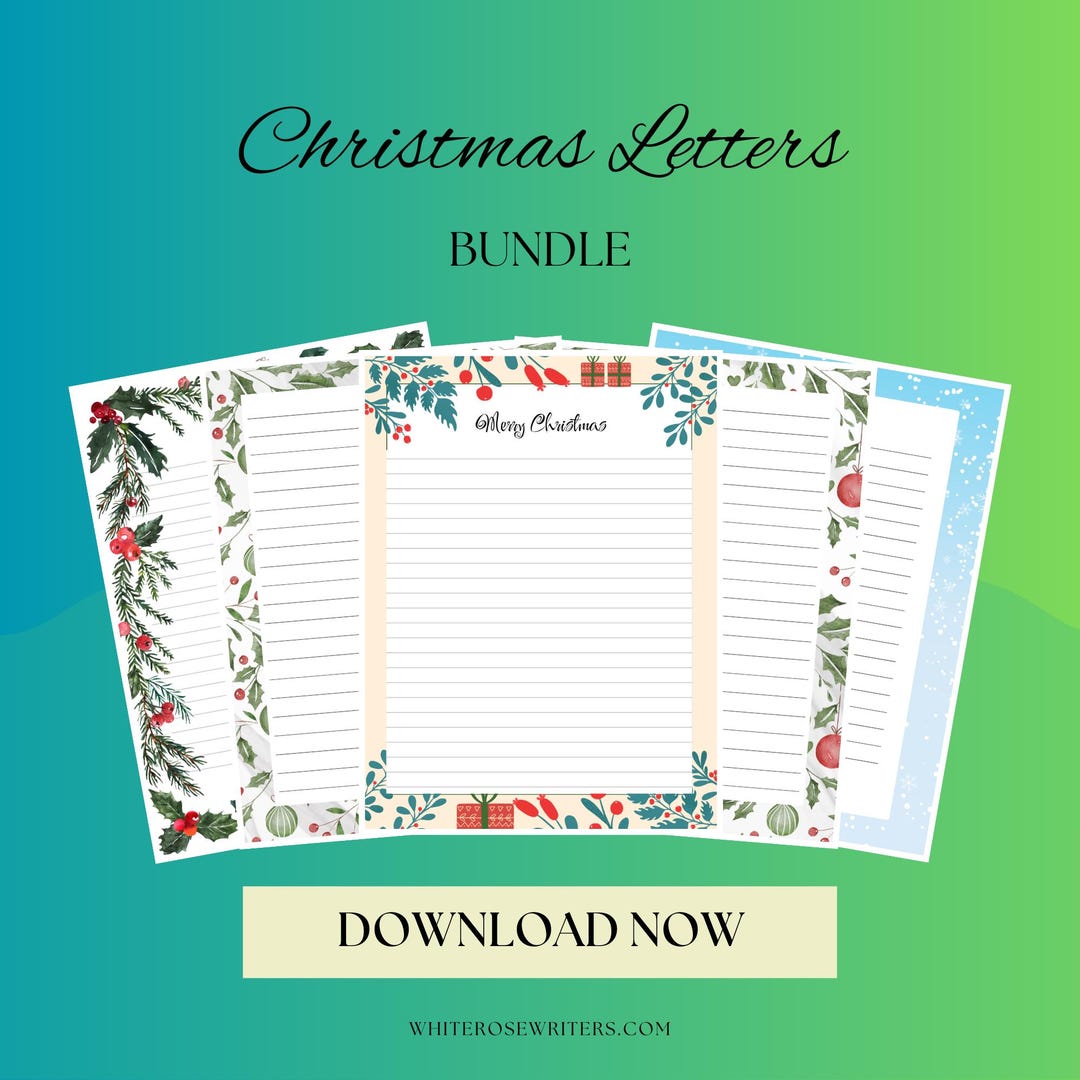 Christmas Stationery Set: Festive Letter Writing Paper (digital ...