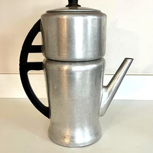 Vintage West Bend Flavodrip Coffee Server - Mid-Century Modern Aluminum Coffee Pot 8 cup