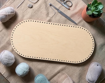 Wooden Crochet Basket Base | Three Little Cubs Compatible | Various Sizes | Basket Making Supply