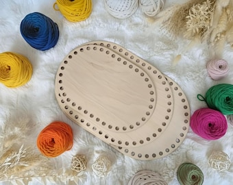 Large Oval Wooden Basket Base — Perfect for Crochet