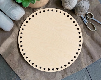 Round Crochet Basket Base (30cm) 11.81" | 44 Holes | Three Little Cubs Compatible