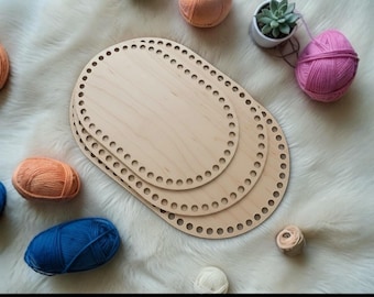 Large Oval Wooden Basket Base — Perfect for Crochet